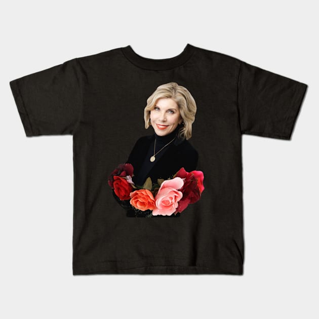 Christine Baranski Floral Kids T-Shirt by baranskini